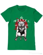 Tricou ADLER barbat The wolves are here Verde mediu