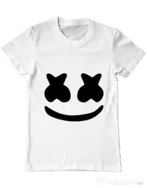 Tricou ADLER barbat Marshmello Alb