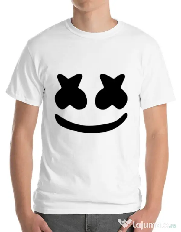 Tricou ADLER barbat Marshmello Alb