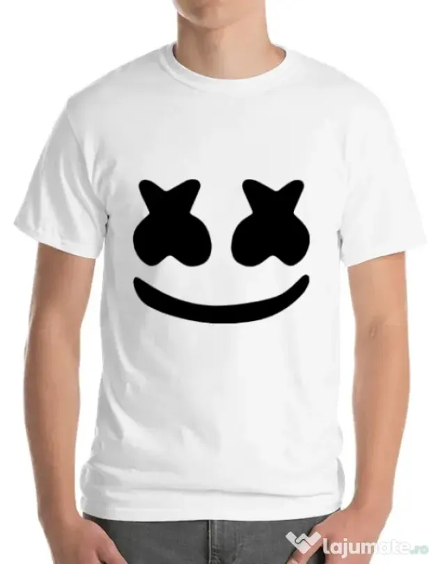 Tricou ADLER barbat Marshmello Alb