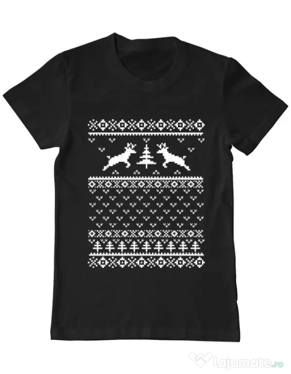 Tricou ADLER barbat Ugly sweater Negru