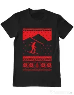 Tricou ADLER barbat Ski trip Negru
