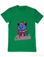 Tricou ADLER barbat Its cold outside Verde mediu