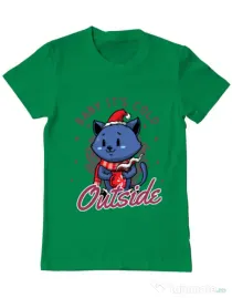 Tricou ADLER barbat Its cold outside Verde mediu