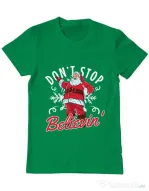Tricou ADLER barbat Dont stop believin Verde mediu