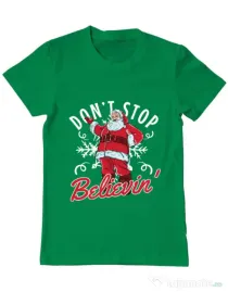 Tricou ADLER barbat Dont stop believin Verde mediu