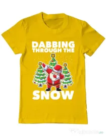 Tricou ADLER barbat Dabbing Santa Galben