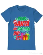 Tricou ADLER barbat My brother did it Albastru azuriu