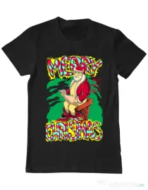 Tricou ADLER barbat Naughty Santa Negru