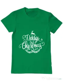 Tricou ADLER barbat Merry Christmas Verde mediu