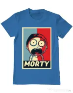 Tricou ADLER barbat Morty Albastru azuriu