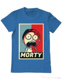 Tricou ADLER barbat Morty Albastru azuriu
