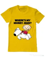 Tricou ADLER barbat Where s my money Galben
