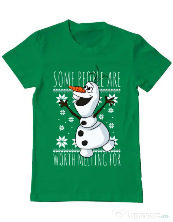 Tricou ADLER barbat Worth melting for Verde mediu