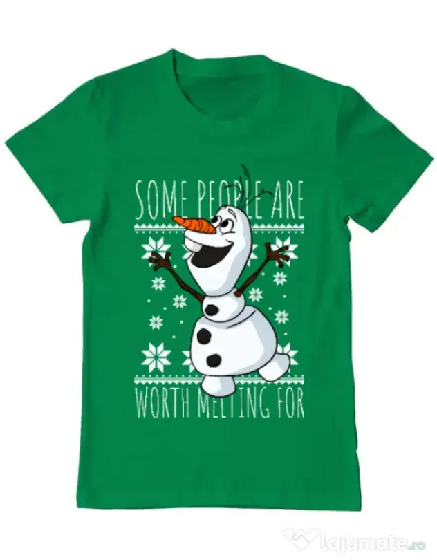 Tricou ADLER barbat Worth melting for Verde mediu