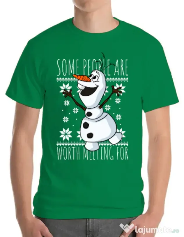 Tricou ADLER barbat Worth melting for Verde mediu
