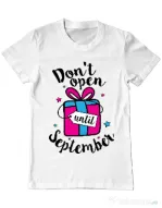 Tricou ADLER barbat Dont open until September Alb