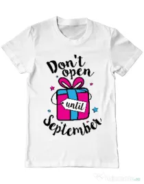 Tricou ADLER barbat Dont open until September Alb