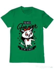 Tricou ADLER barbat Forever my always Verde mediu