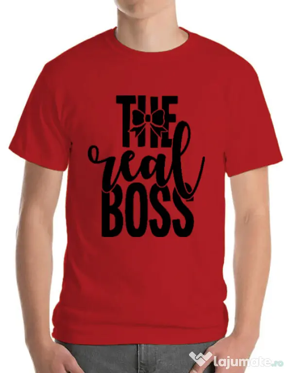 Tricou ADLER barbat The real boss Rosu