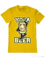 Tricou ADLER barbat Yoga beer Galben