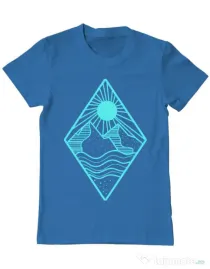 Tricou ADLER barbat Mountain Albastru azuriu