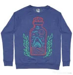 Bluza ADLER barbat Shark in a bottle Albastru melanj