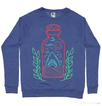 Bluza ADLER barbat Shark in a bottle Albastru melanj
