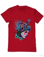 Tricou ADLER barbat Lady and flowers Rosu