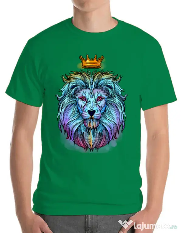 Tricou ADLER barbat Lion king Verde mediu