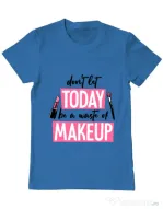 Tricou ADLER barbat A waste of makeup Albastru azuriu