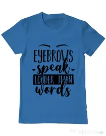 Tricou ADLER barbat Eyebrows speak louder Albastru azuriu