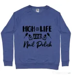 Bluza ADLER barbat High on life Albastru melanj