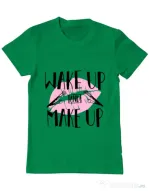 Tricou ADLER barbat Wake up and make up Verde mediu
