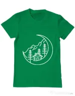 Tricou ADLER barbat Moon life Verde mediu