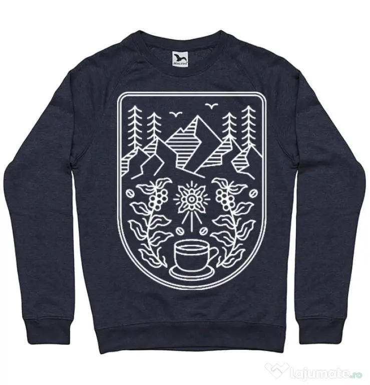 Bluza ADLER barbat Natural coffee Denim inchis