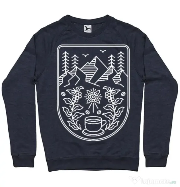 Bluza ADLER barbat Natural coffee Denim inchis