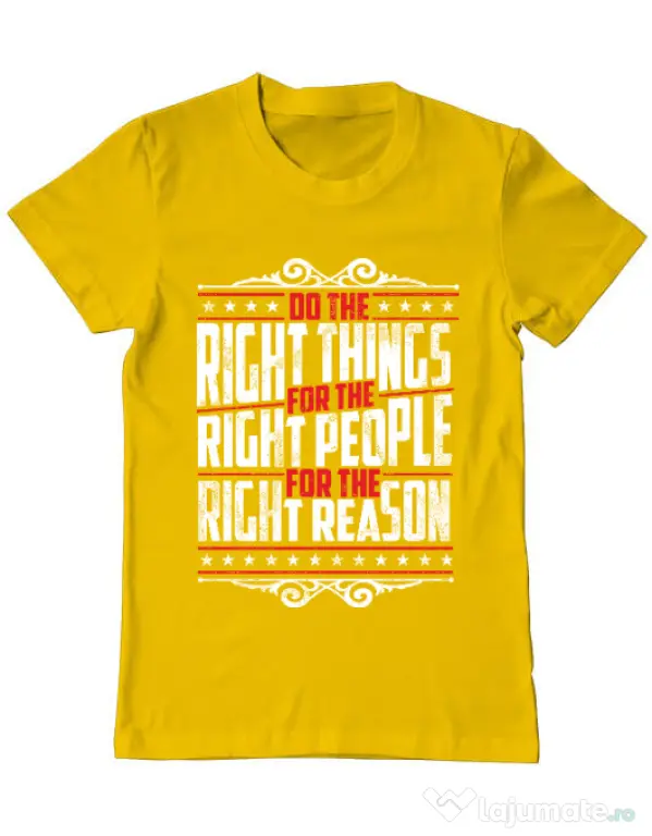 Tricou ADLER barbat Do the right things Galben