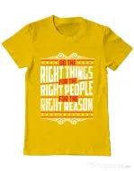Tricou ADLER barbat Do the right things Galben