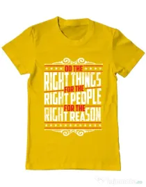 Tricou ADLER barbat Do the right things Galben