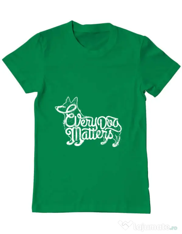 Tricou ADLER barbat Every dog matters Verde mediu