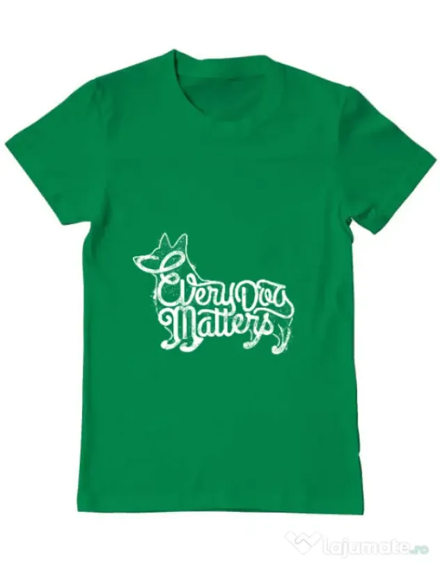 Tricou ADLER barbat Every dog matters Verde mediu