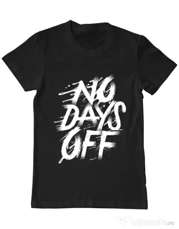 Tricou ADLER barbat No days off Negru