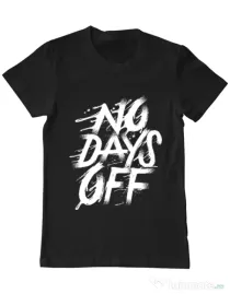 Tricou ADLER barbat No days off Negru