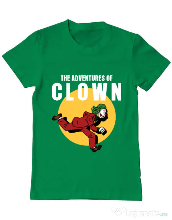 Tricou ADLER barbat Clown adventures Verde mediu