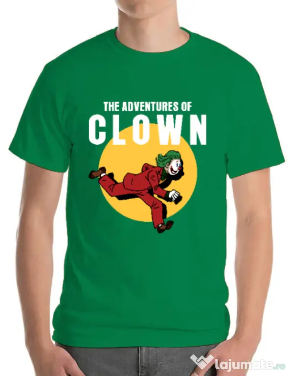 Tricou ADLER barbat Clown adventures Verde mediu