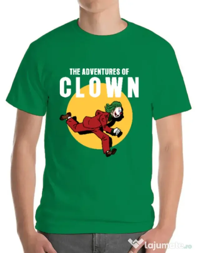 Tricou ADLER barbat Clown adventures Verde mediu