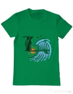 Tricou ADLER barbat Grim surfer Verde mediu