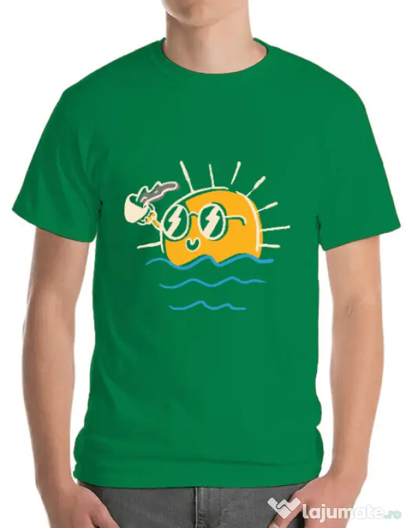 Tricou ADLER barbat Morning and coffee Verde mediu