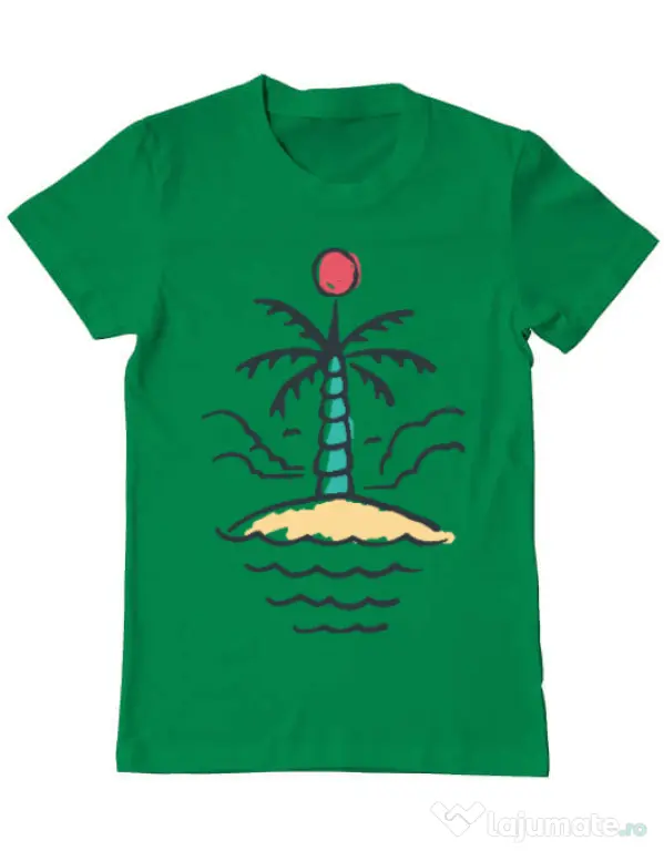 Tricou ADLER barbat Relax island Verde mediu
